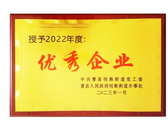 點擊查看詳細信息<br>標(biāo)題：2022年 度 優(yōu) 秀 企 業(yè) 閱讀次數(shù)：911